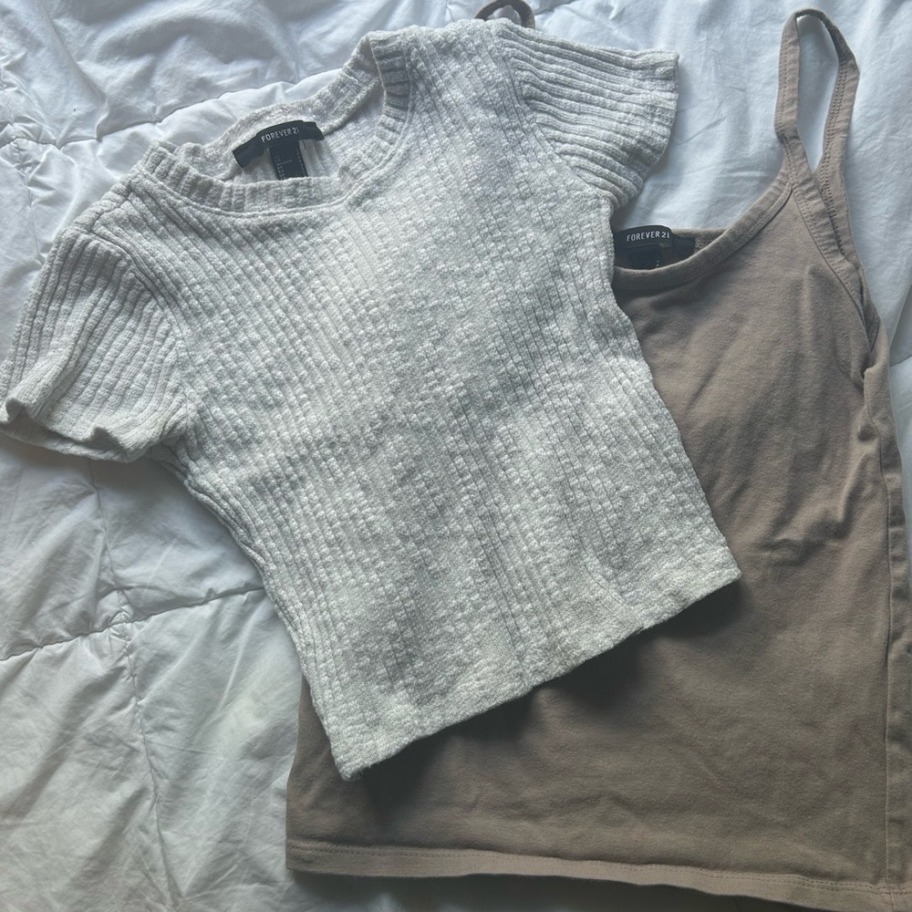 Forever 21 basic tops! 🤎🤍🫶